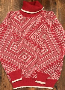 Vintage Coldwater Creek Red Wool Christmas Holiday Sweater Women’s Sz Medium - Picture 1 of 3