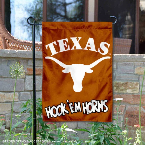 Texas UT Longhorns Hook'em Horns Garden Flag and Yard Banner Cover
