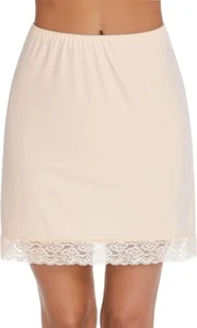 Avidlove Half Slip - NUDE - Short, Above Knee w/ Lace Trim - NEW with Tags LARGE - Picture 1 of 4