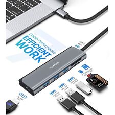 USB Type-C Hub Pro Multiport Adapter 6 in 1 4K HDMI SD Micro SD 3.0 USB