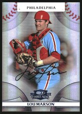 2008 Donruss Threads Signatures Platinum #94 Lou Marson /25