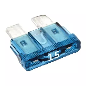 Fusibles de hoja ATC/ATO 15 AMP - azul claro (5 fusibles) - hechos en EE. UU. - Imagen 1 de 1