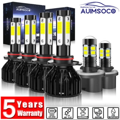 Combo 9005 9006 880 LED Headlight Kit Bulbs For Chevrolet Trailblazer 2002-2009 - Image 1 of 4