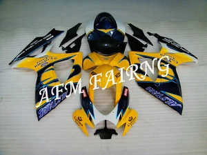 Yellow Blue ALSTARE ABS Injection Bodywork Fairing Kit for GSXR600/750 2006 2007 - Picture 1 of 7