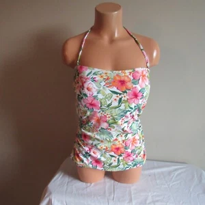 Tommy Bahama Island Cays Flora Bandini Swim Top White Multi M NWT - Picture 1 of 4