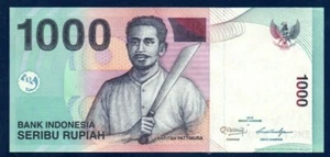 Indonesia UNC Note 1000 Rupiah 2013 P-141 (Currency Banknote Paper Money) - Picture 1 of 2