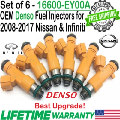 Genuine 6 Units Denso Best Upgrade Fuel Injectors for 2013 Infiniti EX37 3.7L V6 Foto 1 de 4