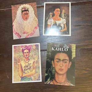 Cartoline Artista Frida Kahlo Messico Set di 4 Nuove Autoritratto Daft Punk - Foto 1 di 9