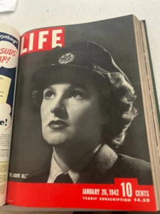 LIFE Magazin gebundener Band: Januar - Februar 1942, 8 Ausgaben. deckt ab und fügt - Bild 1 von 11