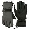 Highlander Mission Faux Leather Suede Gloves Black Stretch Panels GL034