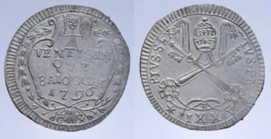25 BAIOCCHI 1796 A. XXI PIO VI STATO PONTIFICIO - Picture 1 of 1