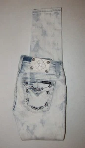 Womens' Miss Me Signature Skinny Stretch Jeans. Size 26 Blue. 30 1/2" Inseam. - Picture 1 of 6