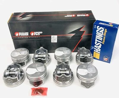 Pistones domo hipereutécticos SPEED PRO 30cc + Kit de anillos Moly Chevy BB 454 7,4 L STD Foto 1 de 4