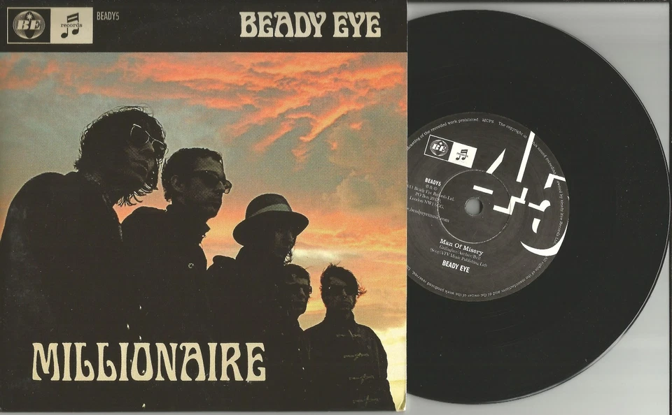 Liam Gallagher BEADY EYE Millionaire w/UNRELEASE UK 7 INCH Vinyl USA Seler OASIS - Image 1 of 1