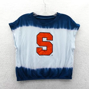 Certo By Northwest Crop Top Shirt Womens Medium Blue Syracuse Orange Stretch New - Picture 1 of 11