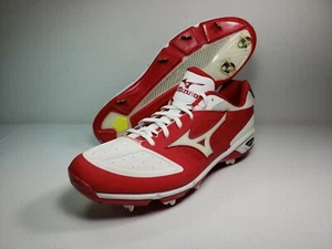 Mizuno DOMINANT IC - LOW 9 Spike RED BASEBALL CLEAT Mens Size 12.5 NEW w/out Box - Picture 1 of 12