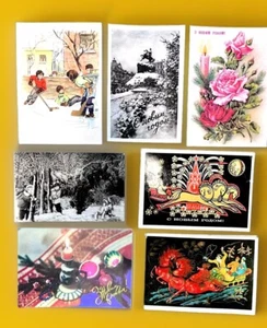 Rare Vintage Soviet New Year Postcards 1963 Kyiv Winter Scene,Hockey,Kremlin Lot - Picture 1 of 14