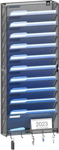 12-Tier Wall Mounted Hanging File Organizer Vertical Hanging Wall Files Holder - Picture 1 of 1