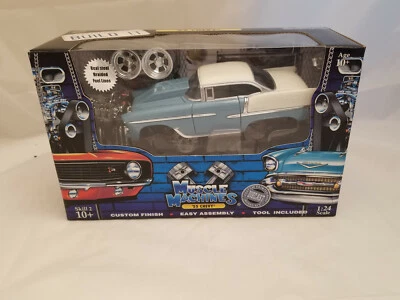 1955 Chevy By Muscle Machines Heavy Duty Muscle Car 1:24 Skill 2  10+ - Build It - Image 1 of 3