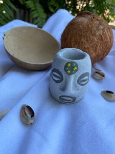 Elegua Head Cabeza de Elegua Echu Pocket Size solo una cara, Viajero - Imagen 1 de 5