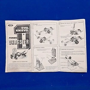 Vintage Evel Knievel Formula 1 Dragster Instructions - Ideal Toy Corp 1975 - Imagen 1 de 8