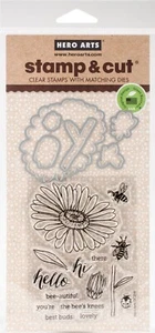 NEW! Hero Arts Stamp & Cut - Clear Stamps & Dies Daisy and Bugs - DC219 - Picture 1 of 6