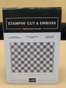 Stampin Up Gingham Plaid Embossing Folder - Retired - Picture 1 of 4