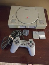 Sony PlayStation 1 PS1 Console & 2 controllers & 2 memory cards