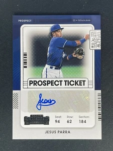 Jesus Parra - 2021 Panini Contenders AUTO #PT2-JP Prospect Ticket - Brewers - Picture 1 of 2