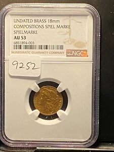 #A9252,NGC Token Compositions Spiel Mark AU 53 Germany 18mm Seldom Seen - Picture 1 of 2