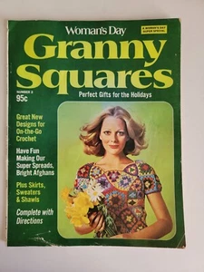 Woman's Day Magazine Granny Squares Crochet Patterns No. 2 1974 Afghans Clothes - Picture 1 of 10