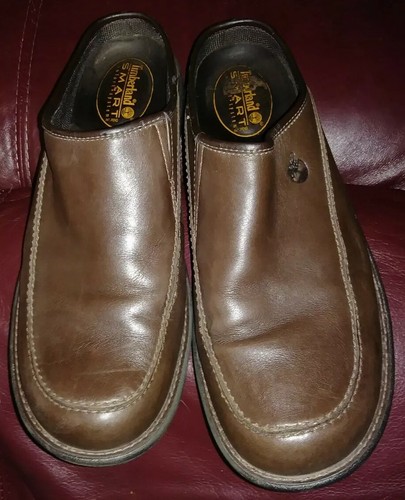 Scarpe Timberland da donna 10 M Smart Comfort System in pelle con slip on in pelle marrone