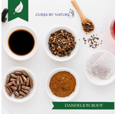 CURESBYNATURE Dandelion Root Capsules Detox Liver Support halal vegetarian
