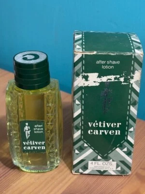 LOÇÃO PÓS-BARBA VINTAGE MASCULINA VETIVER ESCULPIDA SPLASH PARIS (4 OZ) NOVA - Imagem 1 de 4