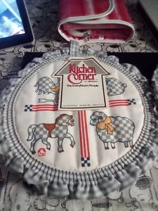 Vintage Küchen Eck Topflappen - Bild 1 von 4