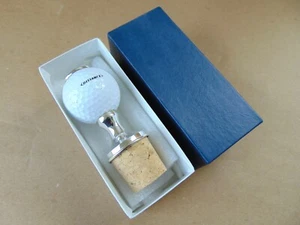 UNBENUTZTER STERLINGSILBER NEUHEIT GOLFBALL WEINFLASCHENVERSCHLUSS 2007, VERPACKT - Bild 1 von 12