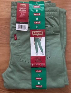 Levi's Youth Boy's Elastic Cuff Stretch/ CARGO JOGGER/pull-on waistband 8 GRN - Picture 1 of 4