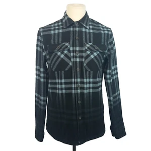 Scotch & Soda Flannel Shirt Mens Small Plaid Team Cobra Ombre Overshirt Gorpcore - Picture 1 of 13