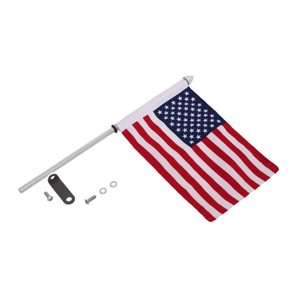 Show Chrome Chrome Folding Flag Pole 44-104 (no ship to CA) - Image 1 of 1