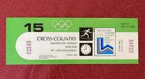Lake Placid Olympische Winterspiele 1980 Full Ticket - Women’s Cross Country - Bild 1 von 2