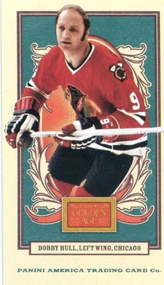 Mini American Caramels 2013 Panini Golden Age azul #129 Bobby Hull Hockey Foto 1 de 2