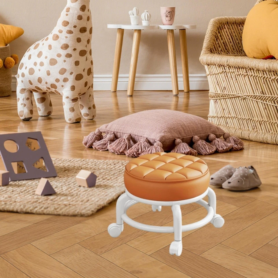 360° Rotating Low Roller Seat Stool Pedicure Stool Comfortable Multiuse Kids - Image 1 of 1