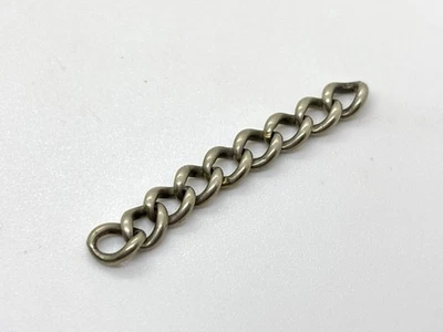 Short Piece of 40mm long Vintage Silver Plated Curb Link Albert fob Chain - Image 1 of 4