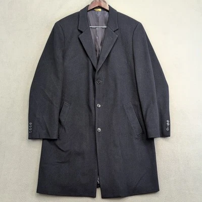 Brooks Brothers Loro Piana Storm System Mens Overcoat 48R Navy Blue Wool Italy - Image 1 of 4