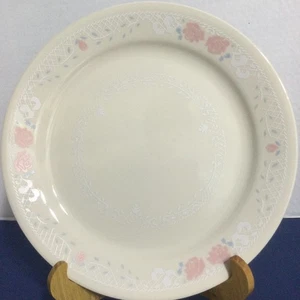 CORELLE "BLÜTEN IN SPITZE" SPEISETELLER NICHT MEHR PRODUZIERT ROSA BLAU WEISS 4er SET - Bild 1 von 5