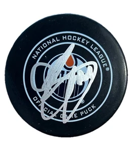 Chris Pronger Edmonton Oilers Firmado Oficial NHL Juego Puck Certificado de Autenticidad - Imagen 1 de 1