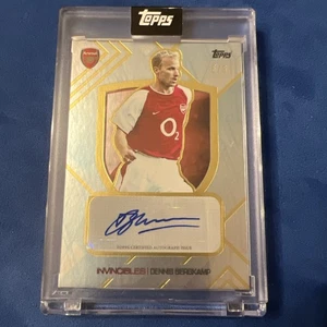 Topps Arsenal Invincibles 2003/2004 Dennis Bergkamp Auto 5/5 Chase Blue - Picture 1 of 8