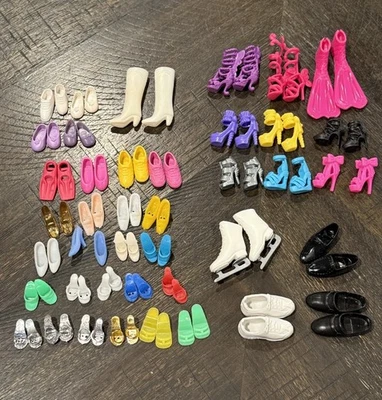 VTG & 00s Lot Of Over 40 Barbie & Ken Doll Fashion Shoes Boots Sandals Loafers - Image 1 of 4