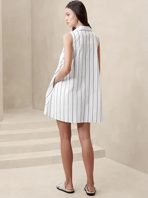 Mini Vestido Banana Republic Sin Esfuerzo Popelina Rayas Talla M Excelente Estado  Foto 1 de 4