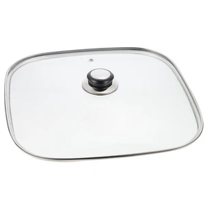 ​12.2" Tempered Glass Lid with Steam Vent - Stainless Steel Reinforced Square... - Picture 1 of 9